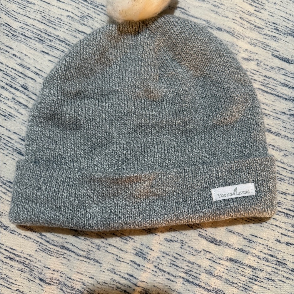 Young Living Gray Knitted Beanie